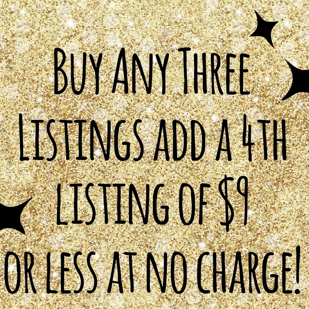 Buy 3 listings. Get a 4th at no charge.
